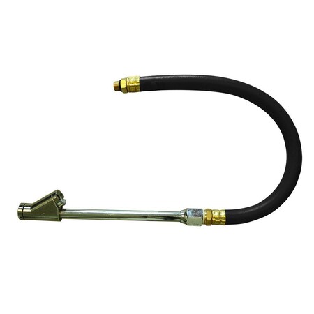 Interstate Pneumatics 12 Inch Whipend with 11 Inch Long Straight-In Dual Foot Chuck & Steel Braided Hose TW108LW